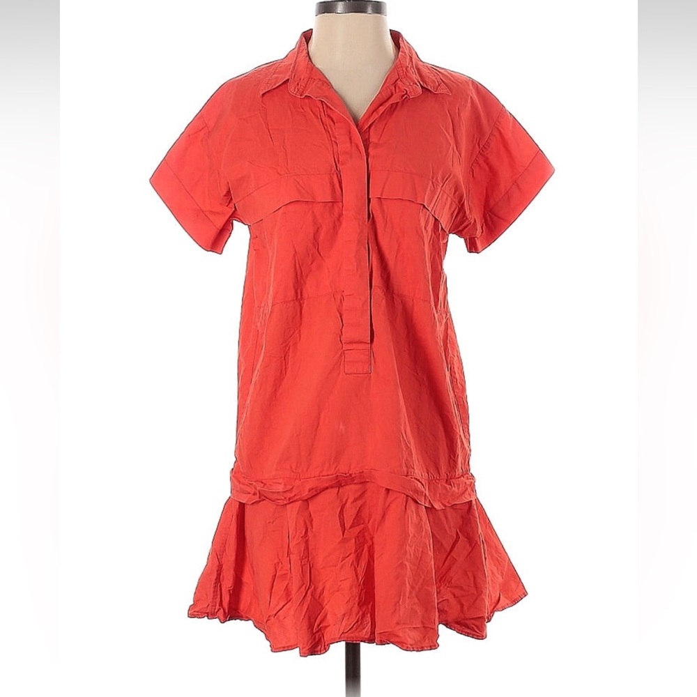 HUNTER BELL Women's Addison Dress in Vibrant Orange - Picture 2 of 15